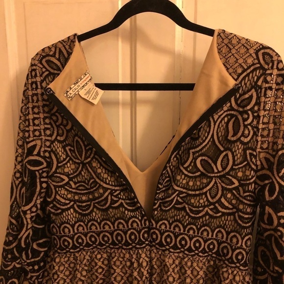 A. Calvin by Flying Tomato Black Lace with Bell Sleeve - Picture 6 of 10